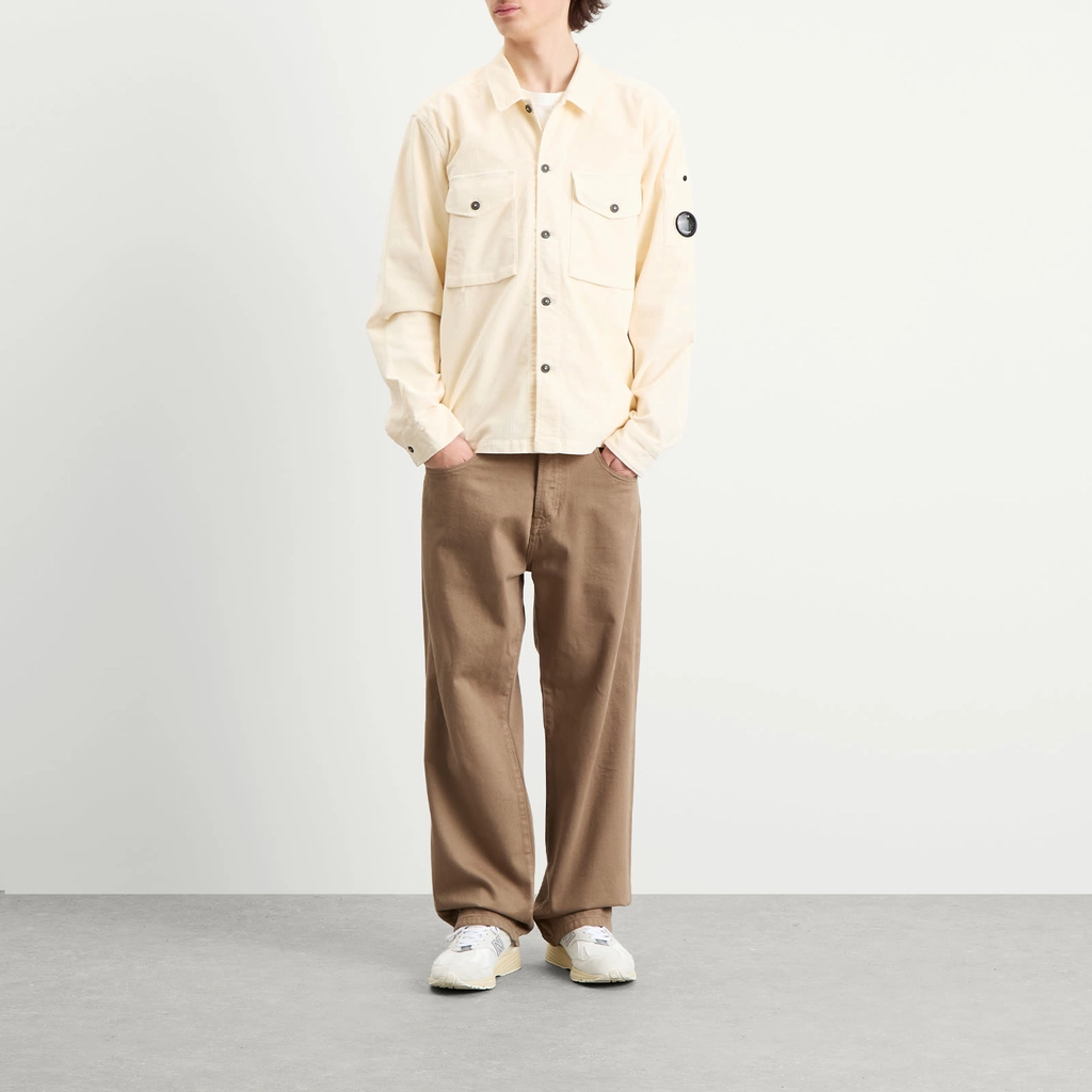 CP Company Men's Corduroy Overshirt Pistachio Shell